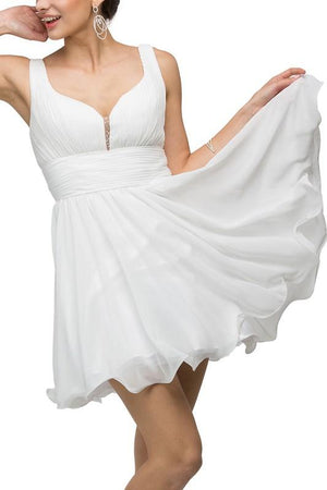 Open image in slideshow, Inexpensive chiffon homecoming dress DQ9496
