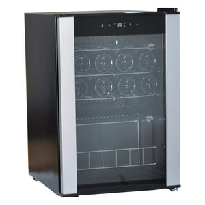 Open image in slideshow, Smad 35 Bottle Freestanding Compressor Wine Cooler,Stainless Steel Frame
