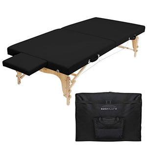 Open image in slideshow, Saloniture Portable Physical Therapy Massage Table - Low to Ground Stretching Treatment Mat Platform - Black
