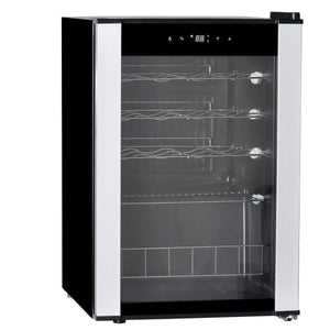 Open image in slideshow, Smad 28 Bottles Compressor Wine Cooler Refrigerator Single Zone Stainless Steel Door Frame
