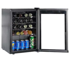 Open image in slideshow, SMETA 35 Bottles Freestanding Wine Cellar Compressor Wine Cabinet Beverage Wine Cooler,Stainless Steel
