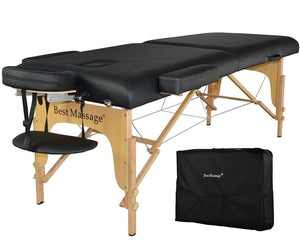Open image in slideshow, BestMassage Black Pad Portable Massage Table Facial Bed Spa Chair
