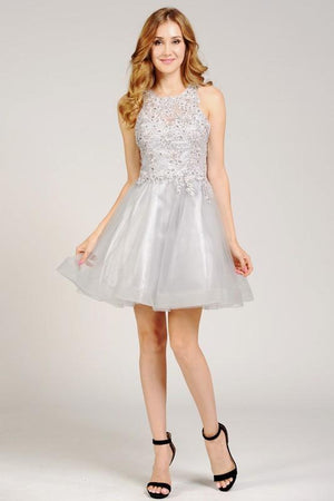 Open image in slideshow, Short homecoming and formal dress  poly #8074
