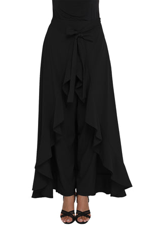 Open image in slideshow, Chiffon Tie-Waist Ruffle Palazzo Pants
