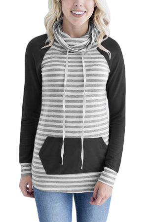 Open image in slideshow, Contrast Sleeve Stripe Sweatshirt
