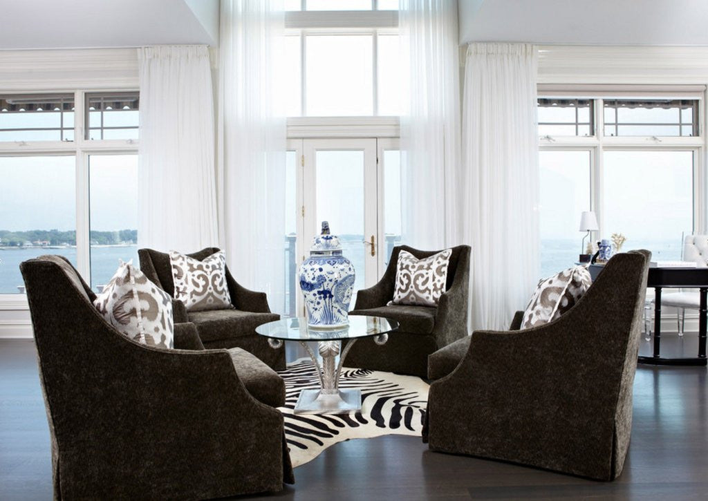 Zebra Print Cowhide Rug (Off-White) - L