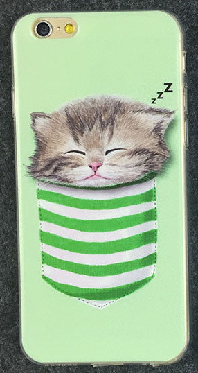 Open image in slideshow, Cute Animal Lovely Cat Cartoon Style Tpu Painting Phone Case For IPhone 5 5S 5SE 6 6S 6S Plus
