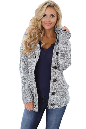 Open image in slideshow, Long Sleeve Button-up Hooded Cardigans
