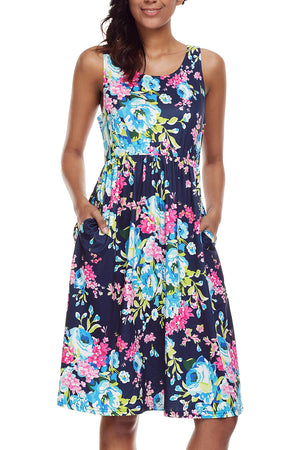 Open image in slideshow, Fall in Love with Floral Print Boho Dress
