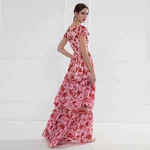 Boho Vintage Elegant Chic Print V-Neck Dresses