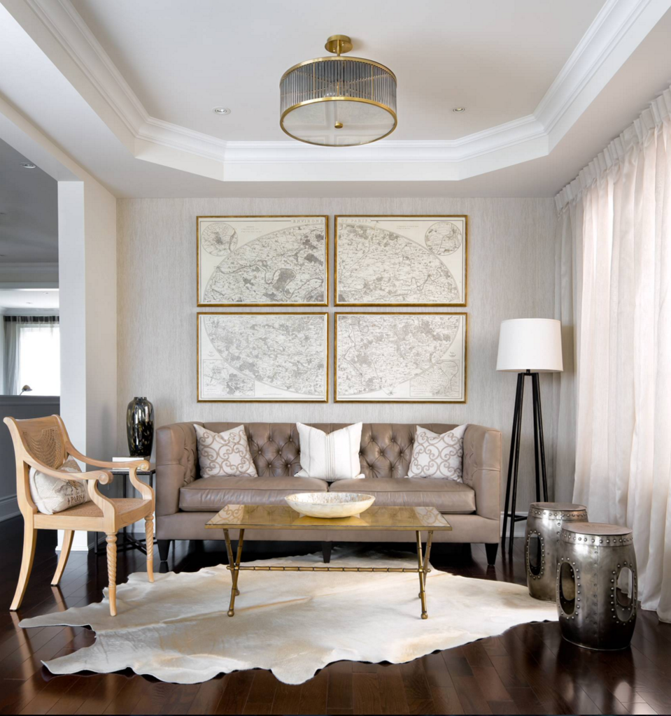Natural Off White Cowhide Rug - XL
