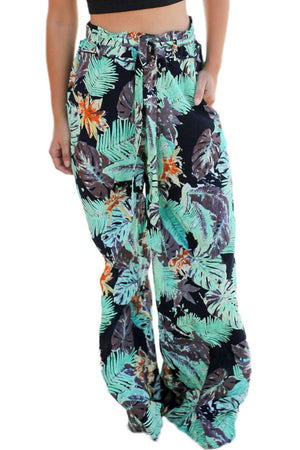 Open image in slideshow, Tropical Print Palazzo Pants
