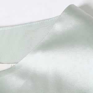 Silk Sweet Mint Green Tunic Dresses