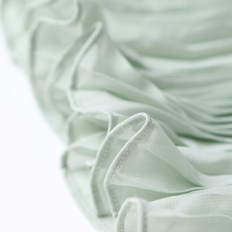 Silk Sweet Mint Green Tunic Dresses