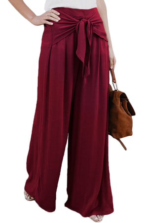 Open image in slideshow, Walk The Walk Tie Palazzo Pants
