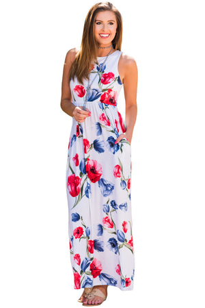 Open image in slideshow, Sleeveless Long Boho Dress
