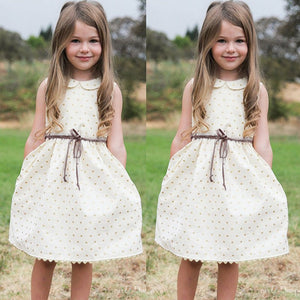 Summer Toddler Kids Baby Girls Sleeveless Dress