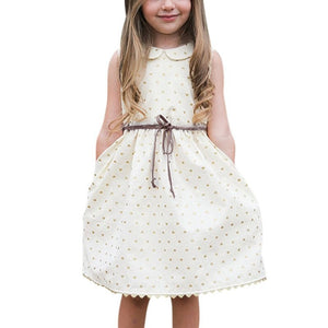 Summer Toddler Kids Baby Girls Sleeveless Dress