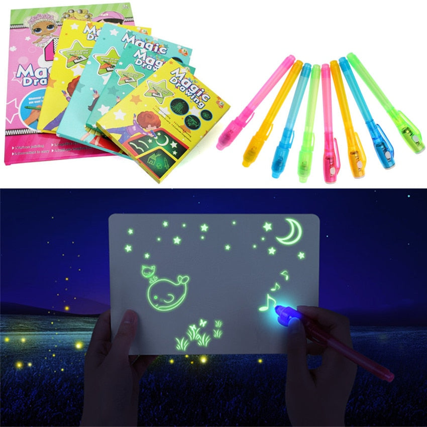 Magic Draw With Light-Fun Fluorescent Pen Educational Toy
