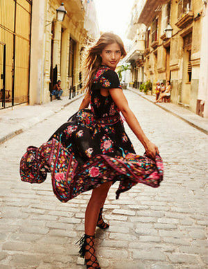 Women Maxi print long Party Dresse