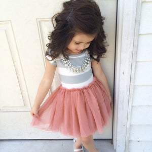 Open image in slideshow, Fashion Patchwork Kids Girls Princess Flower Tutu Dress
