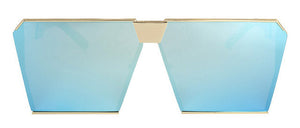 Open image in slideshow, Peekaboo Fashion luxury square sunglasses women brand designer celebrity metal UNISEX mens oversized sunglasses mirror lens Cool

