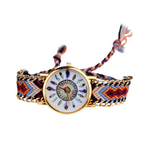 Open image in slideshow, Women Dress Watches Cartoon Feather Figure Knitted Watches
