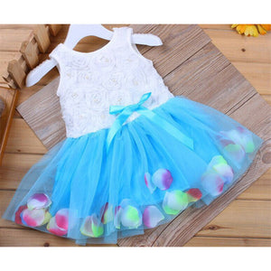 Open image in slideshow, Blooms Bowknot Tulle Kids Dress
