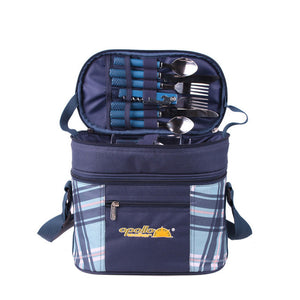 Open image in slideshow, Portable Two People Tableware And Food Refrigeration Bag
