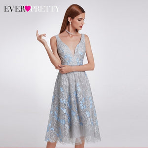 Open image in slideshow, Women&#39;s Knee-Length Elegant Double V-Neck Long Dress

