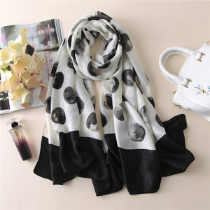 Open image in slideshow, Women Fashion Print Silk Scarves
