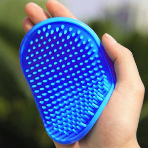 Open image in slideshow, Comb Rubber Glove Hair Fur Grooming Massaging Pet Shower Brush
