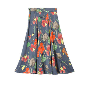 Open image in slideshow, Floral Printed Knee Length Skirts
