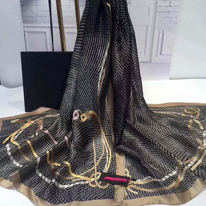Open image in slideshow, Women Shawl High Quality Silk Scarf
