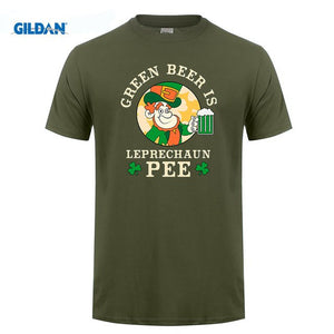 Open image in slideshow, Saint Patrick Day GILDAN FUNNY GREEN BEER IS LEPRECHAUN PEE T-shirt
