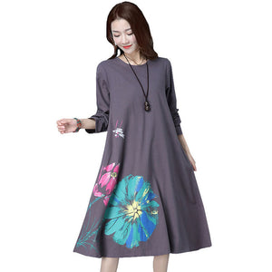 Open image in slideshow, Casual O-neck Pregnancy Dress
