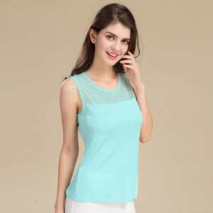 Open image in slideshow, Casual Sleeveless Lace Collar Blouses
