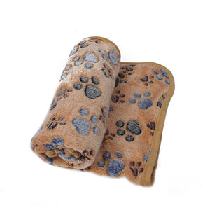 Open image in slideshow, Pet Soft Blanket Foot Print Warm Sleeping Mattress
