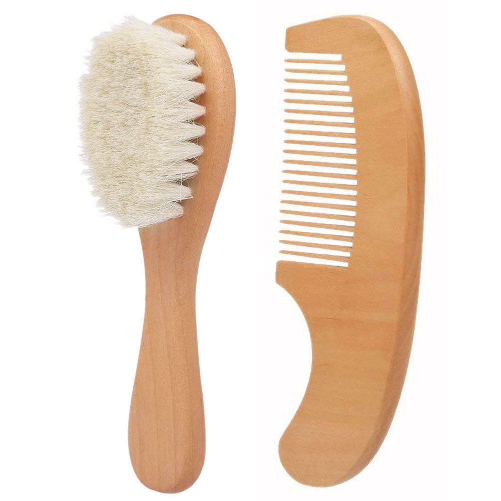 Wooden Comb Hair Brush Care Safety Material For Baby's