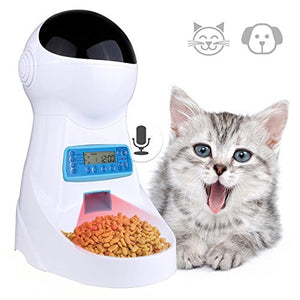 Open image in slideshow, 3L Automatic Pet Feeder With Voice Record Pets food Bowl
