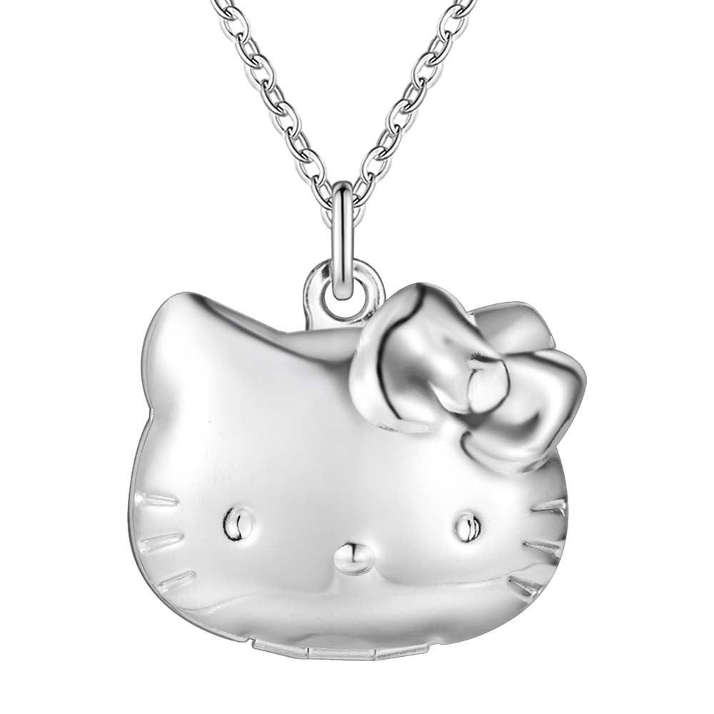 silver cat neckless fashion jewelry open necklace AN1350 New Fashion Hot Selling Vintage cat Shaped Pendant Necklace